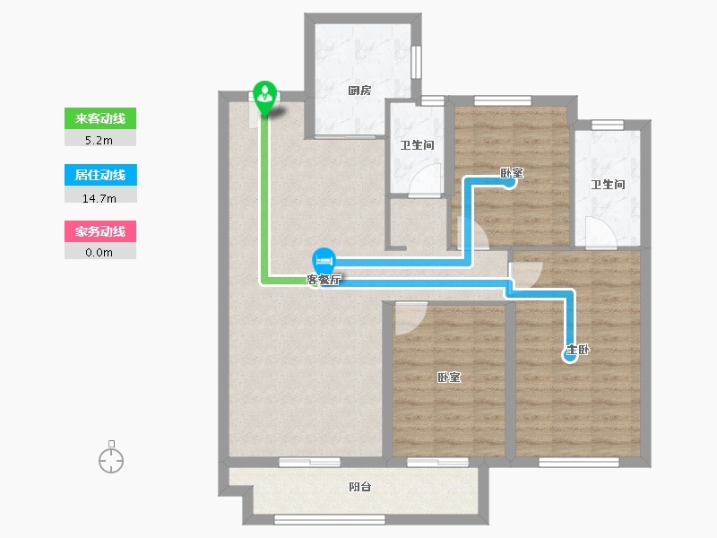 内蒙古自治区-包头市-中梁首府壹号院-93.49-户型库-动静线