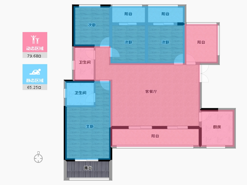 云南省-保山市-青阳郡-134.74-户型库-动静分区