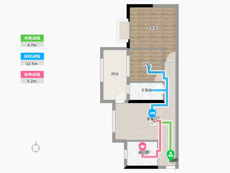 广东省-江门市-松鹤国际新城-61.77-户型库-动静线