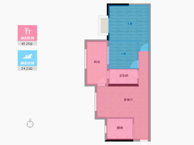 广东省-江门市-松鹤国际新城-61.77-户型库-动静分区