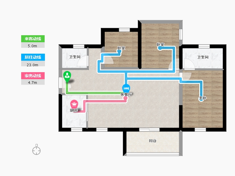 四川省-达州市-碧桂园珑樾湾-79.86-户型库-动静线