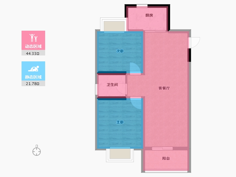 广西壮族自治区-北海市-恒海居-58.54-户型库-动静分区