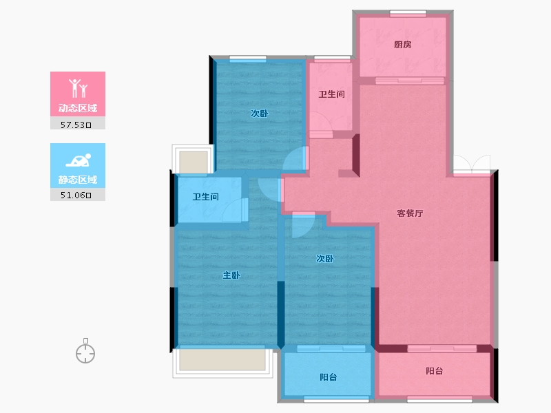 安徽省-池州市-安东盛禧嘉园-96.26-户型库-动静分区