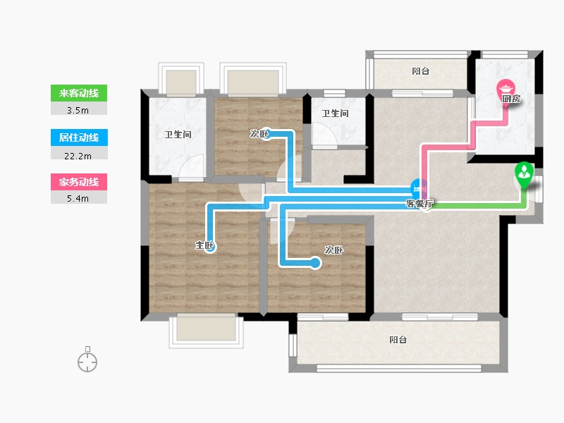 湖北省-荆州市-武汉城建电建荆韵-86.88-户型库-动静线