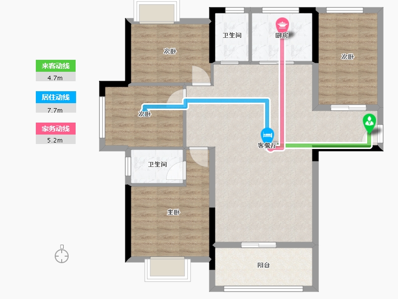 广东省-揭阳市-普宁·盛世华府-98.33-户型库-动静线