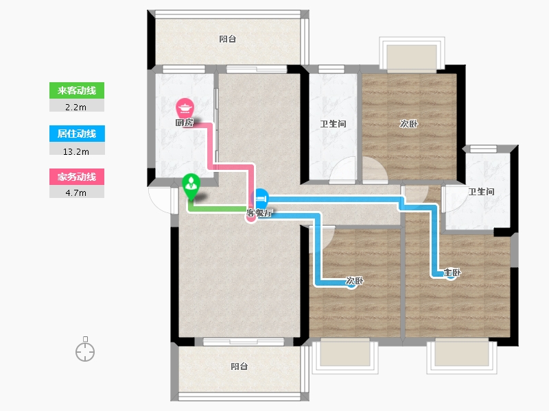 湖北省-荆州市-交投明珠府-86.17-户型库-动静线