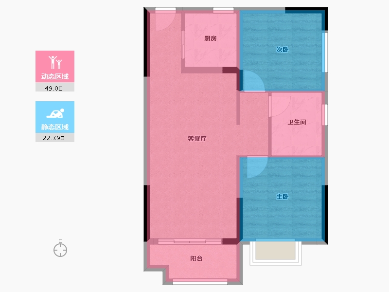 江西省-景德镇市-陶文旅望陶南苑-64.00-户型库-动静分区