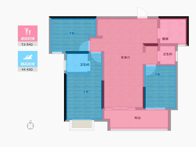 河南省-郑州市-永威城玖著-92.81-户型库-动静分区