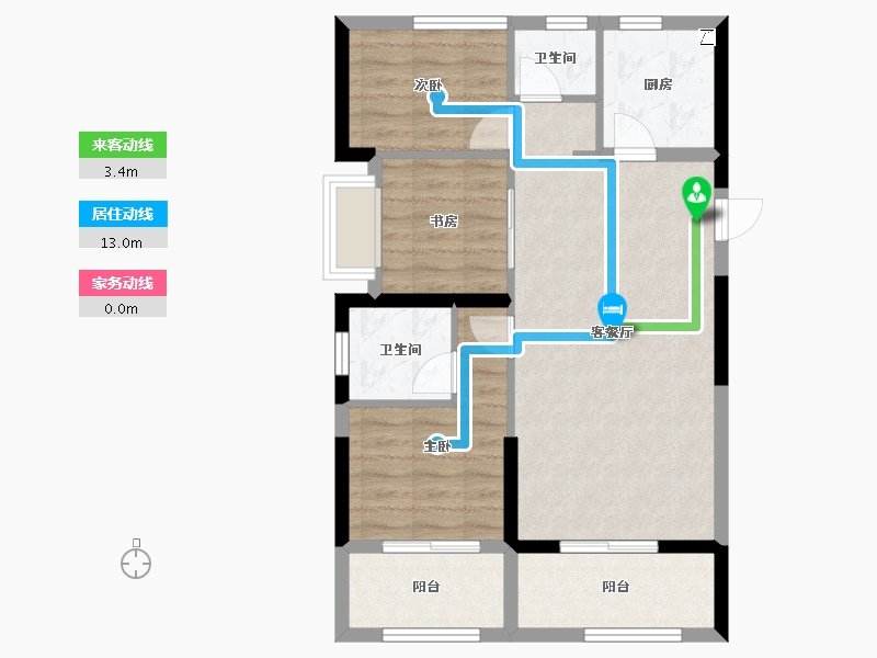 福建省-福州市-旭辉江南赋-71.35-户型库-动静线