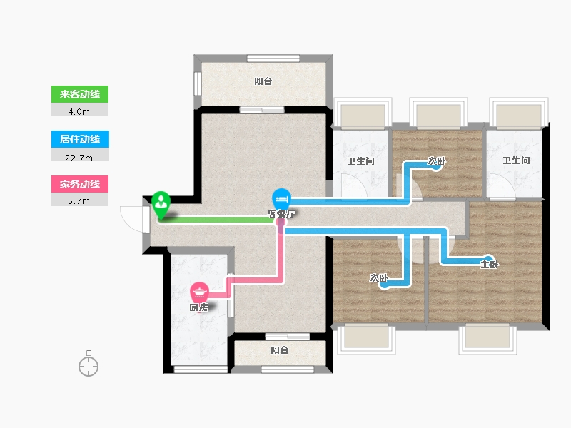 贵州省-贵阳市-美的国宾府-93.18-户型库-动静线