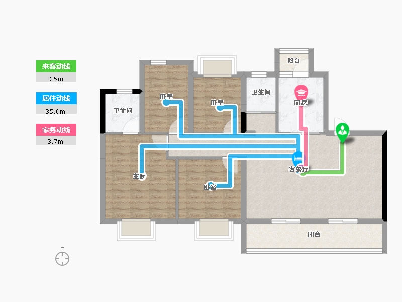 四川省-达州市-碧桂园珑樾湾-100.27-户型库-动静线