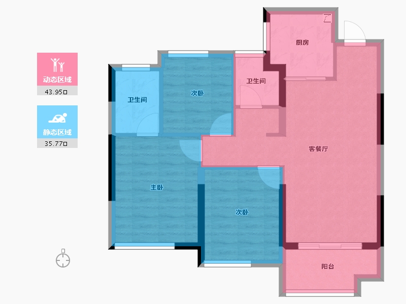 福建省-福州市-福州湖滨府-71.05-户型库-动静分区