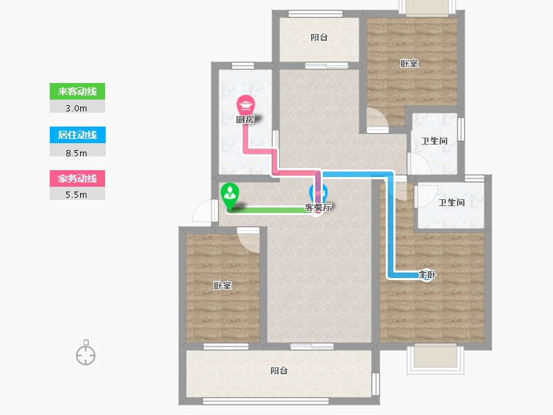 广西壮族自治区-桂林市-昭州鑫城C4区-103.66-户型库-动静线