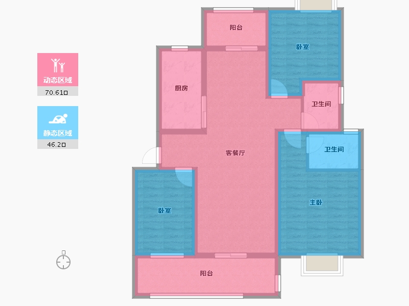 广西壮族自治区-桂林市-昭州鑫城C4区-103.66-户型库-动静分区