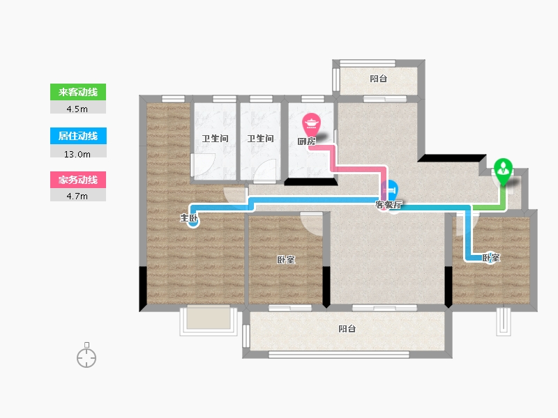 江西省-吉安市-井冈山碧桂园·凌云府-92.20-户型库-动静线