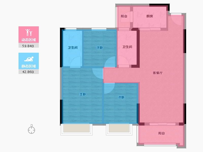 江西省-景德镇市-陶文旅望陶南苑-92.80-户型库-动静分区