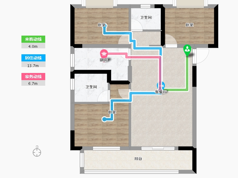 湖北省-荆门市-中建壹品璟苑-83.07-户型库-动静线