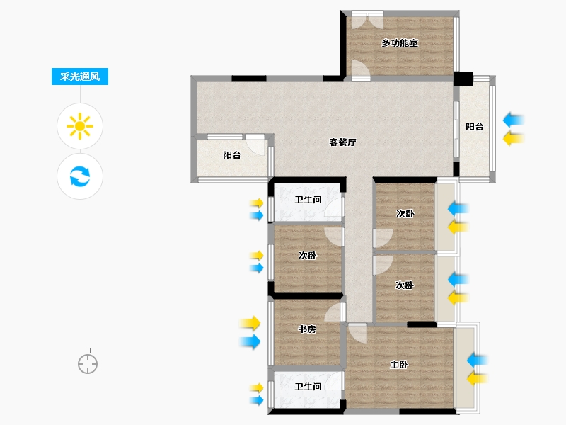 广西壮族自治区-柳州市-桂泰商业广场-151.00-户型库-采光通风