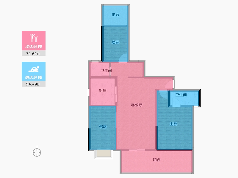 广西壮族自治区-桂林市-新安厦西宸源菩-113.01-户型库-动静分区