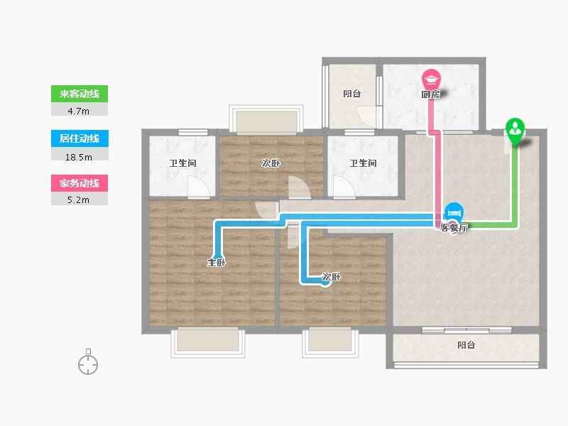 山东省-东营市-东营恒大黄河生态城-105.86-户型库-动静线