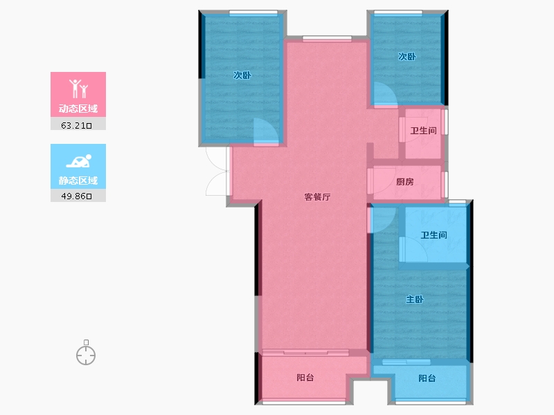 河南省-郑州市-永威城玖著-100.81-户型库-动静分区