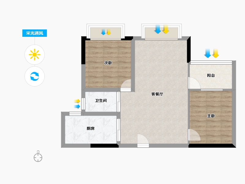 广东省-江门市-松鹤国际新城-62.05-户型库-采光通风