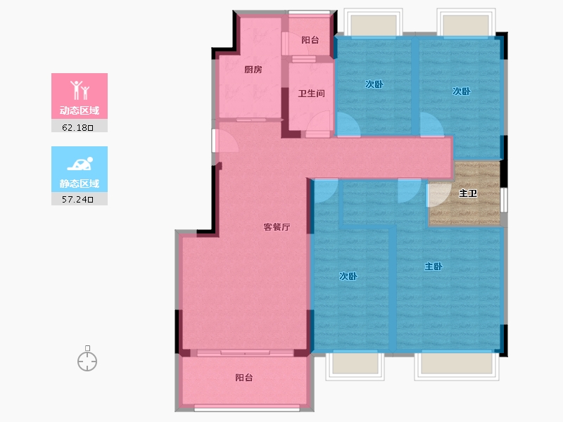 江西省-景德镇市-陶文旅望陶南苑-112.00-户型库-动静分区