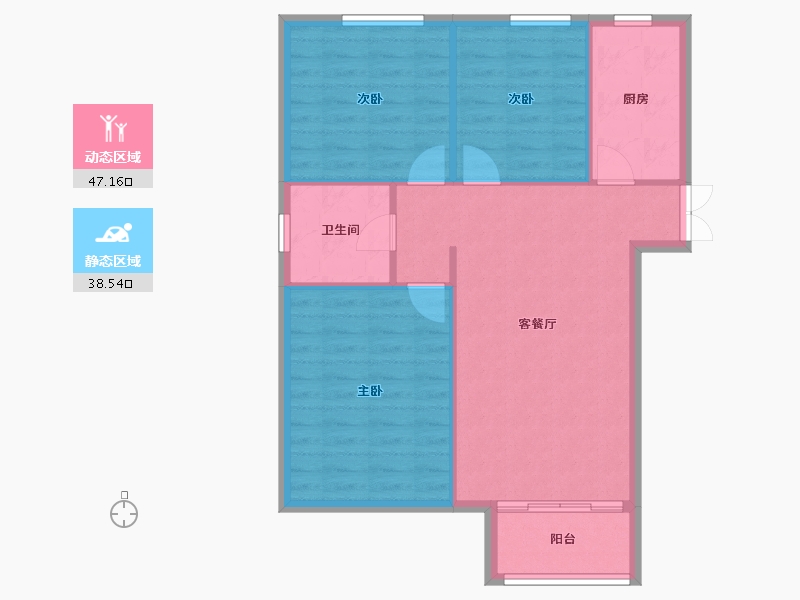 河北省-廊坊市-新城·昕樾-78.58-户型库-动静分区