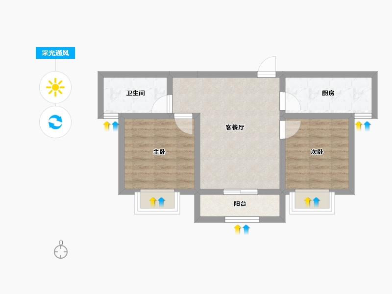 山西省-太原市-荣兴天成-51.31-户型库-采光通风