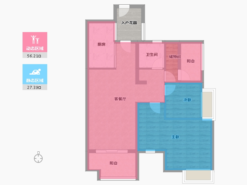 河南省-开封市-枫华西湖湾公园府-78.95-户型库-动静分区