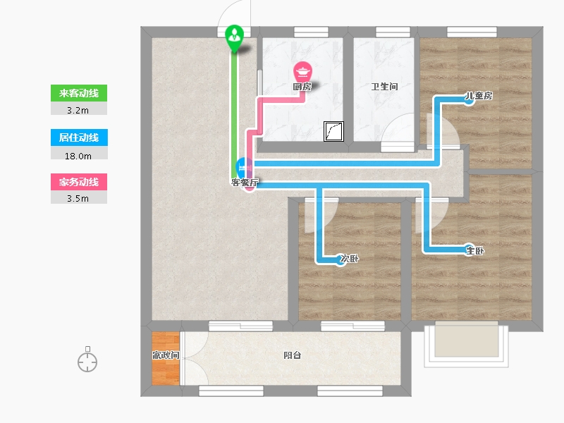 山西省-太原市-保利·悦公馆-63.54-户型库-动静线