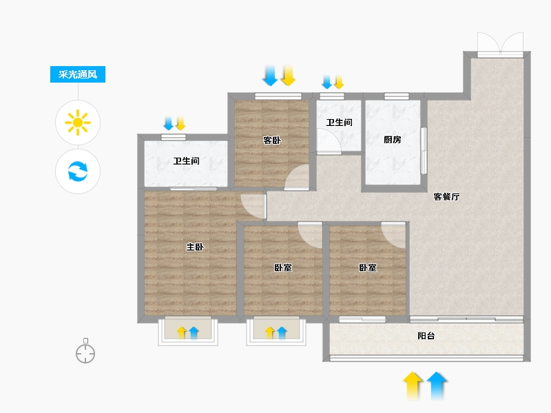 江苏省-常州市-弘阳上坤云峯-114.00-户型库-采光通风