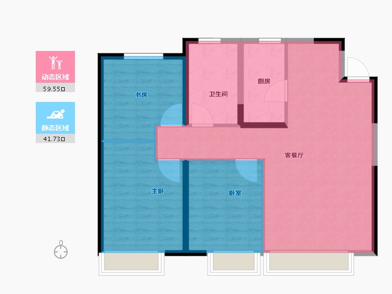 内蒙古自治区-赤峰市-松山万达广场-92.00-户型库-动静分区