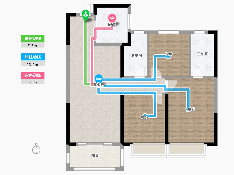 河南省-郑州市-东原阅城-98.60-户型库-动静线