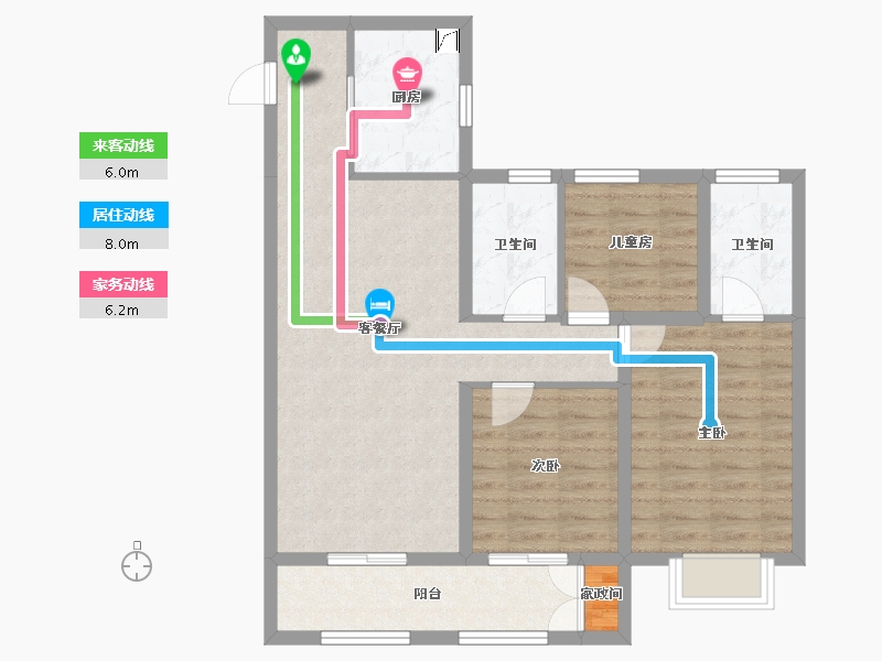 山西省-太原市-保利·悦公馆-82.85-户型库-动静线