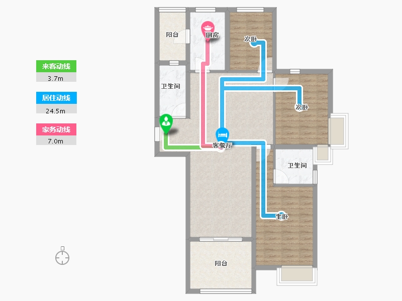 河南省-开封市-枫华西湖湾公园府-101.05-户型库-动静线