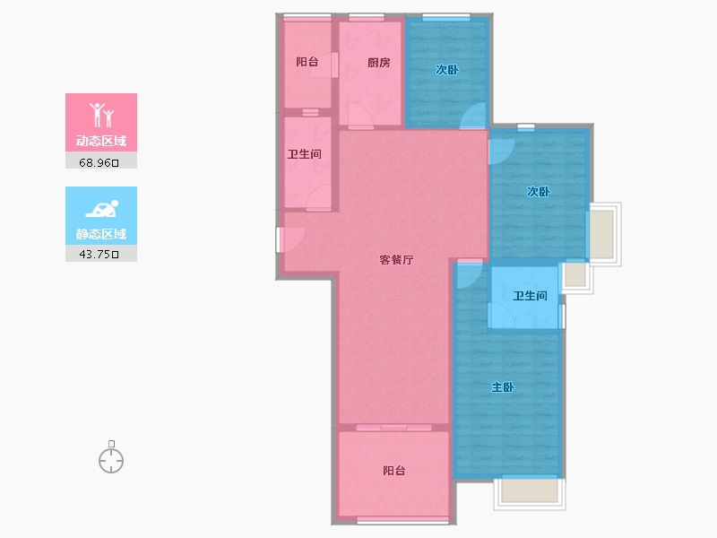 河南省-开封市-枫华西湖湾公园府-101.05-户型库-动静分区