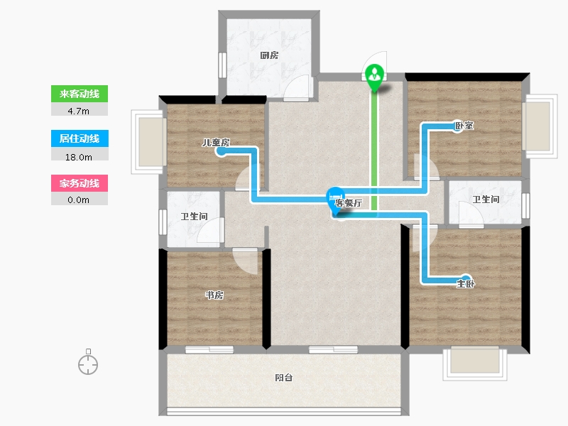 广东省-东莞市-万润中心-101.60-户型库-动静线