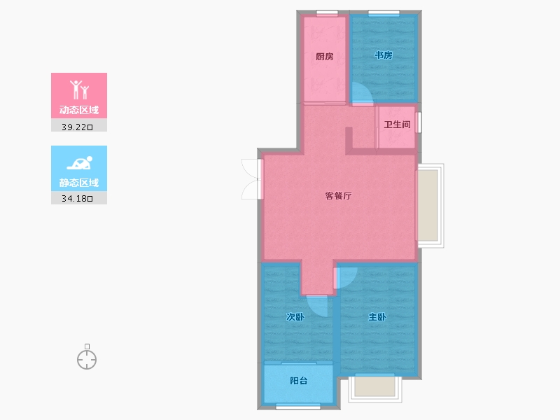 山东省-烟台市-紫金名城-65.00-户型库-动静分区