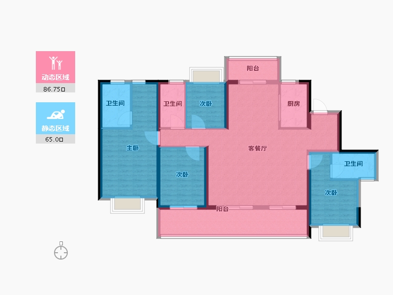 广东省-揭阳市-半岛明珠-137.01-户型库-动静分区