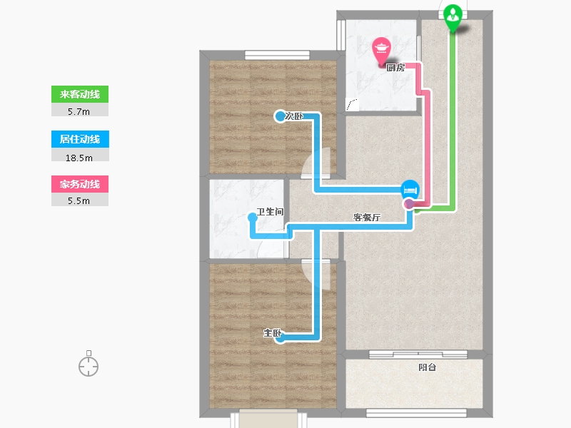 河北省-石家庄市-东创观澜上院-71.04-户型库-动静线