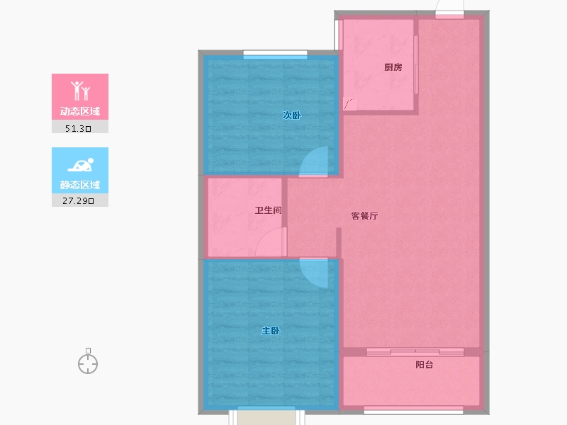 河北省-石家庄市-东创观澜上院-71.04-户型库-动静分区