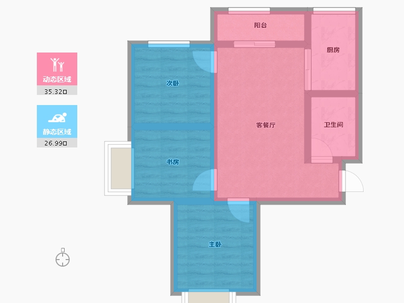 山西省-太原市-荣兴天成-54.32-户型库-动静分区