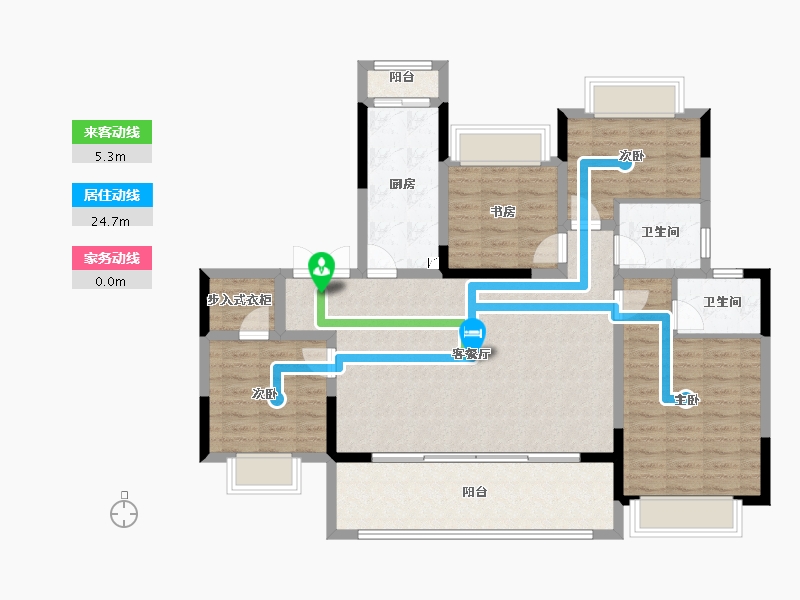 重庆-重庆市-北辰悦来壹号-114.40-户型库-动静线