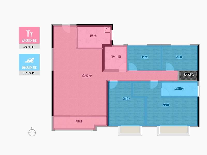 山东省-济宁市-华润置地·万象府-114.74-户型库-动静分区