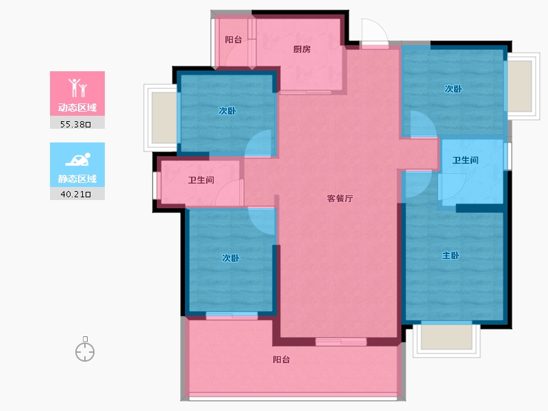 广东省-揭阳市-半岛明珠-85.08-户型库-动静分区