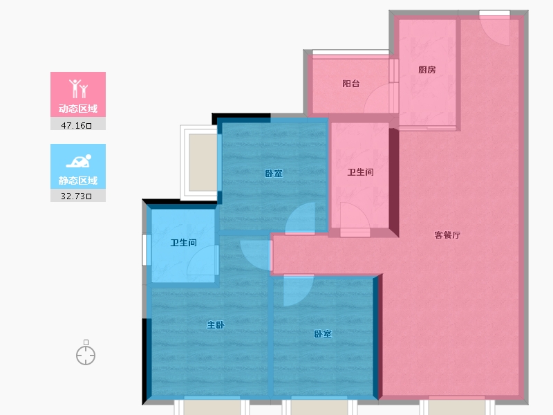 广东省-东莞市-中证云庭-71.20-户型库-动静分区