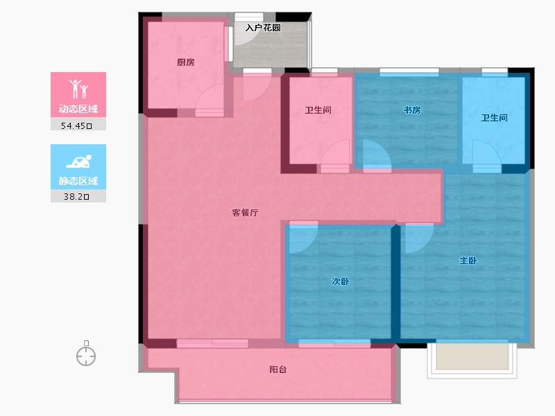 河南省-开封市-枫华西湖湾公园府-85.44-户型库-动静分区