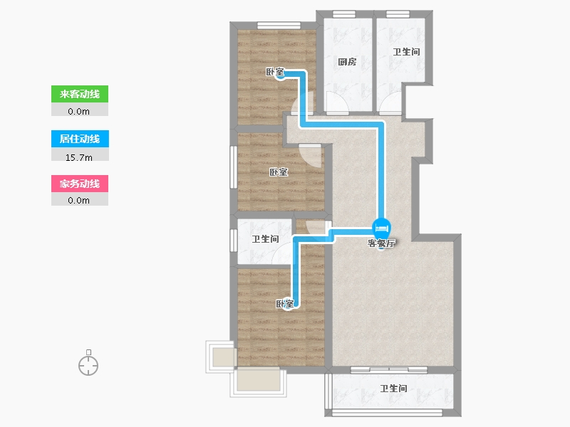 甘肃省-临夏回族自治州-滨河花苑B区-81.79-户型库-动静线