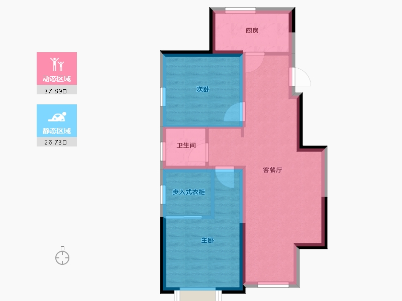 山西省-太原市-金地·都会名悦-57.06-户型库-动静分区